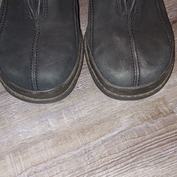 Easy Spirit black suede  slip on  zipper top clogs  Sz 7.5N - Picture 3 of 11